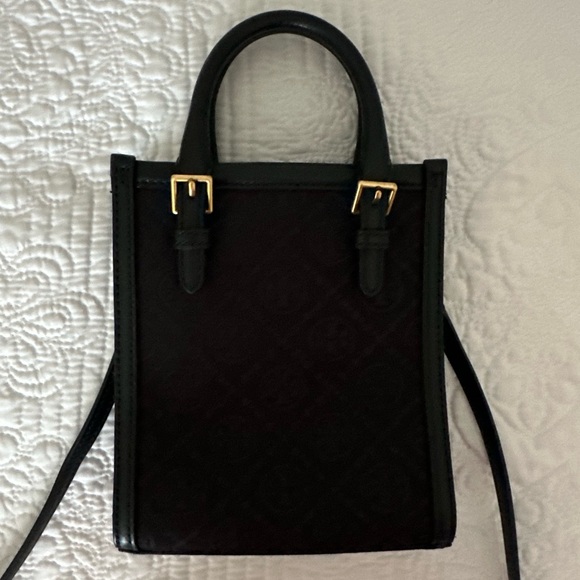 Tory Burch Black Canvas Monogram Mini Bag - Picture 2 of 10